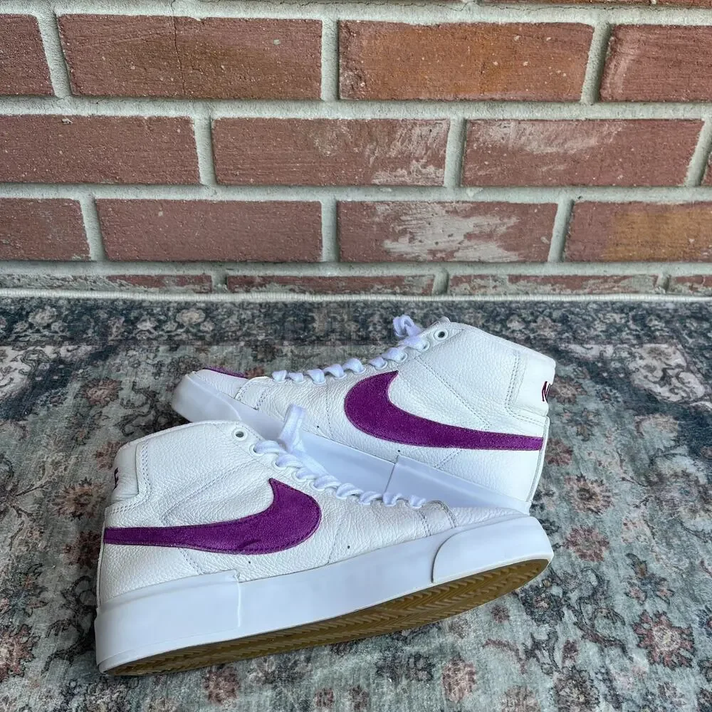 Nike SB Zoom Blazer Mid Edge / Men 4 Women 5.5 / White Viotech Purple DA2189-100